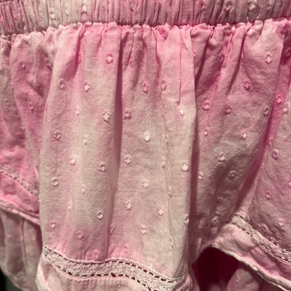 LoveShackFancy Pink Ruffled Mini Dress - Picture 4 of 5